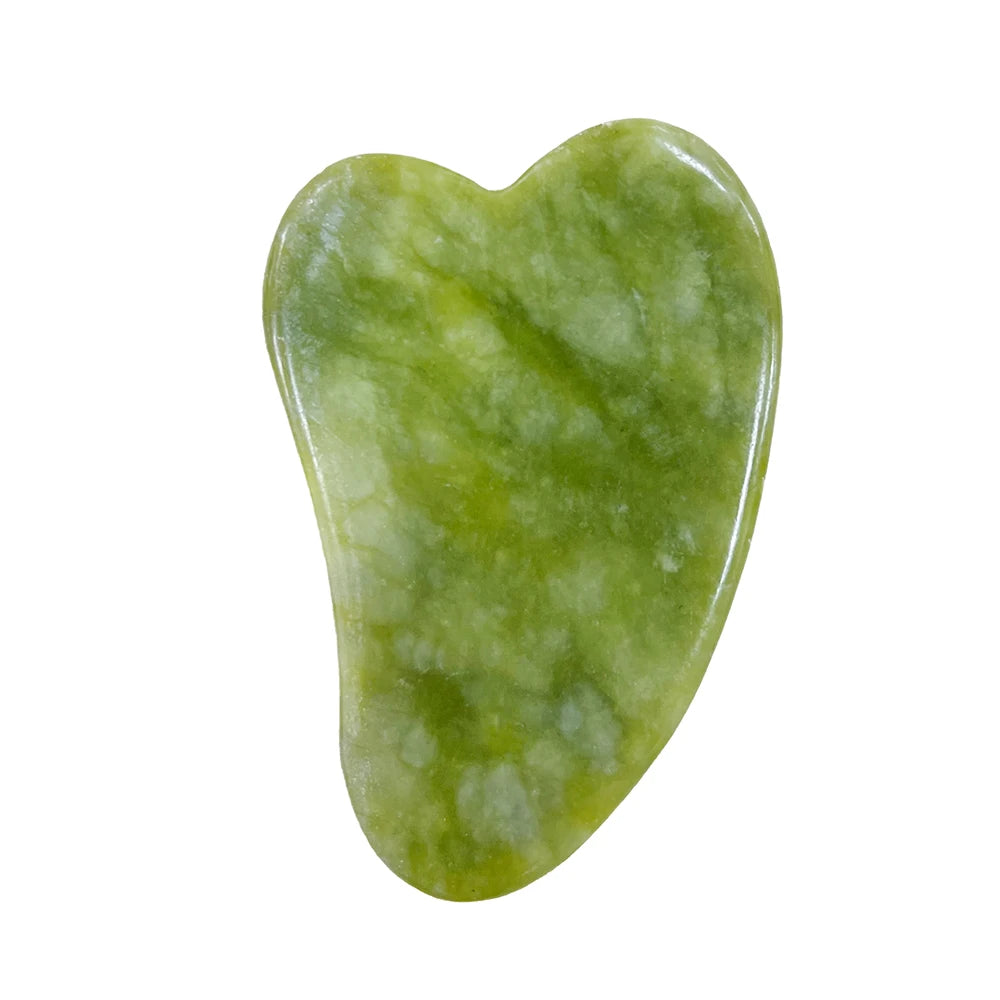 Natural Jade Stone Guasha Board Gouache Scraper for Body Acupoint Press SPA Acupuncture Skin Facial Care Massage anti Aging Tool